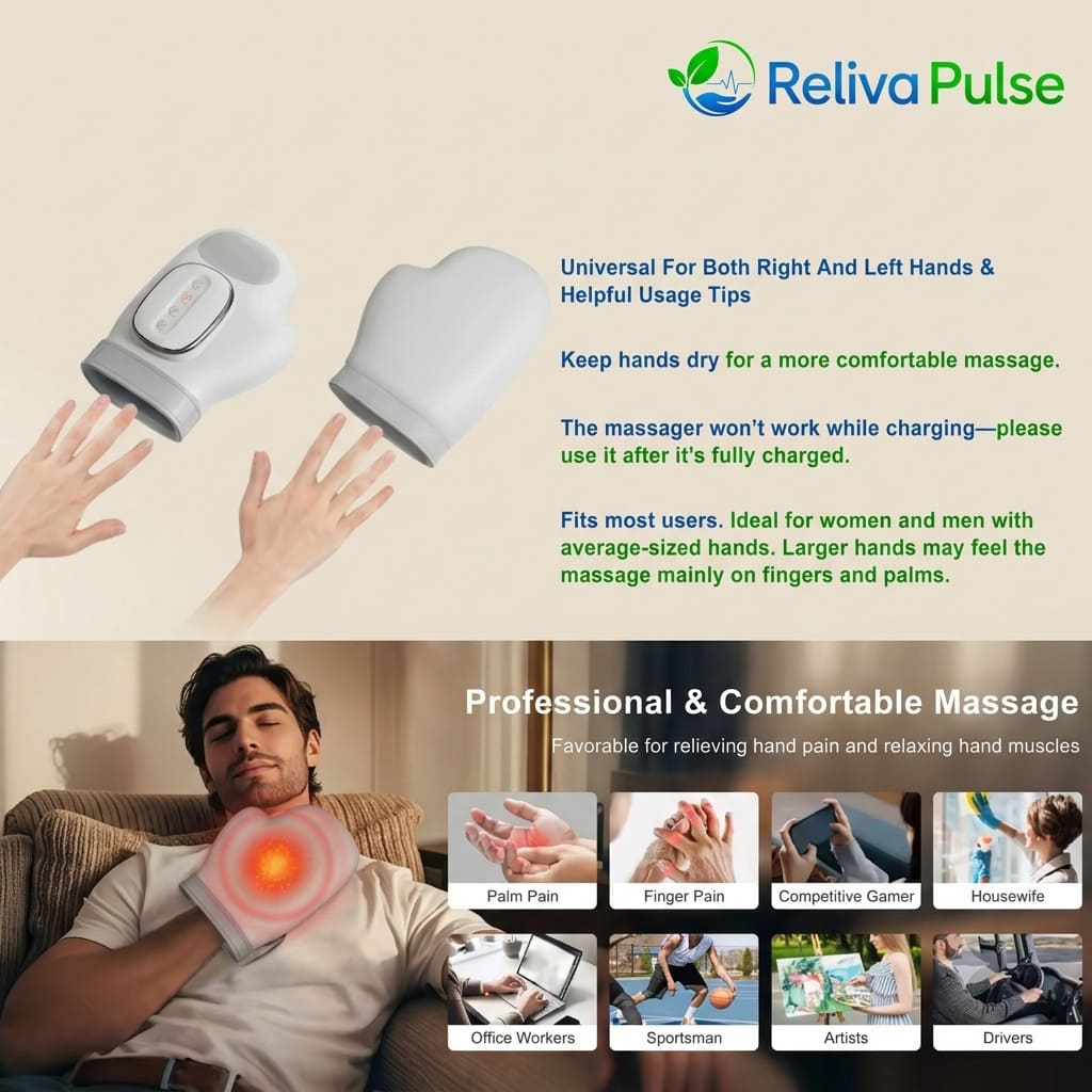 Reliva Pulse™ Hand Massager with Heat Therapy
